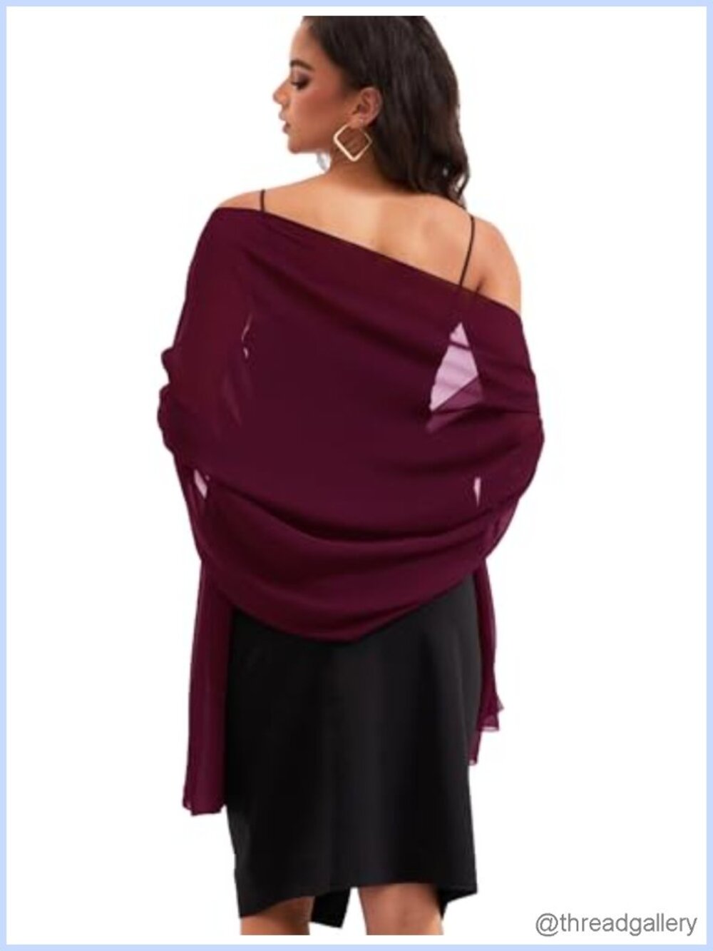 Chiffon Shawl Wrap for Evening Dress Wedding Bridal Scarf